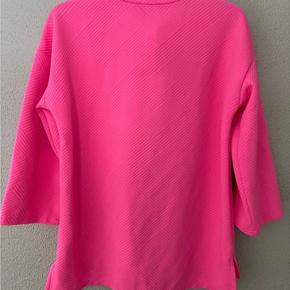 Women’s Hot Pink T by Talbots Button Pullover, Small - Picture 7 of 7